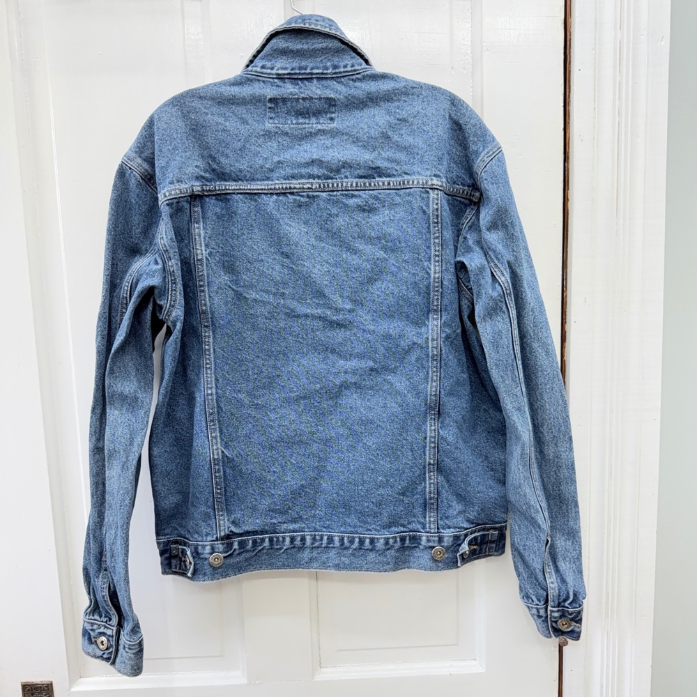 Vintage Wrangler Hero Denim Jean Jacket Mens Medium Blue Trucker MJMM30072A - Picture 2 of 4